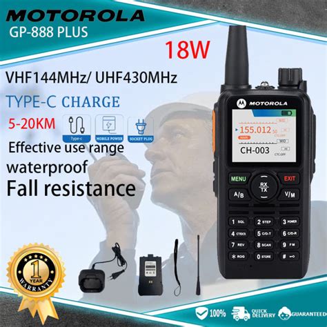 gp888 plus|MOTOROLA GP888 PLUS walkie talkie long range 10KM USB .